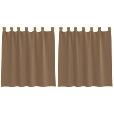 vidaXL Voile Vorhänge mit Schlaufen 2 Stk. Hellbraun 140x140 cm