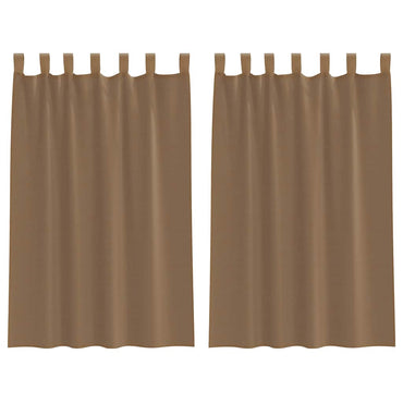 vidaXL Voile Vorhänge mit Schlaufen 2 Stk. Hellbraun 140x175 cm