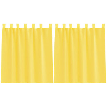 vidaXL Voile Vorhänge mit Schlaufen 2 Stk. Gelb 140x140 cm
