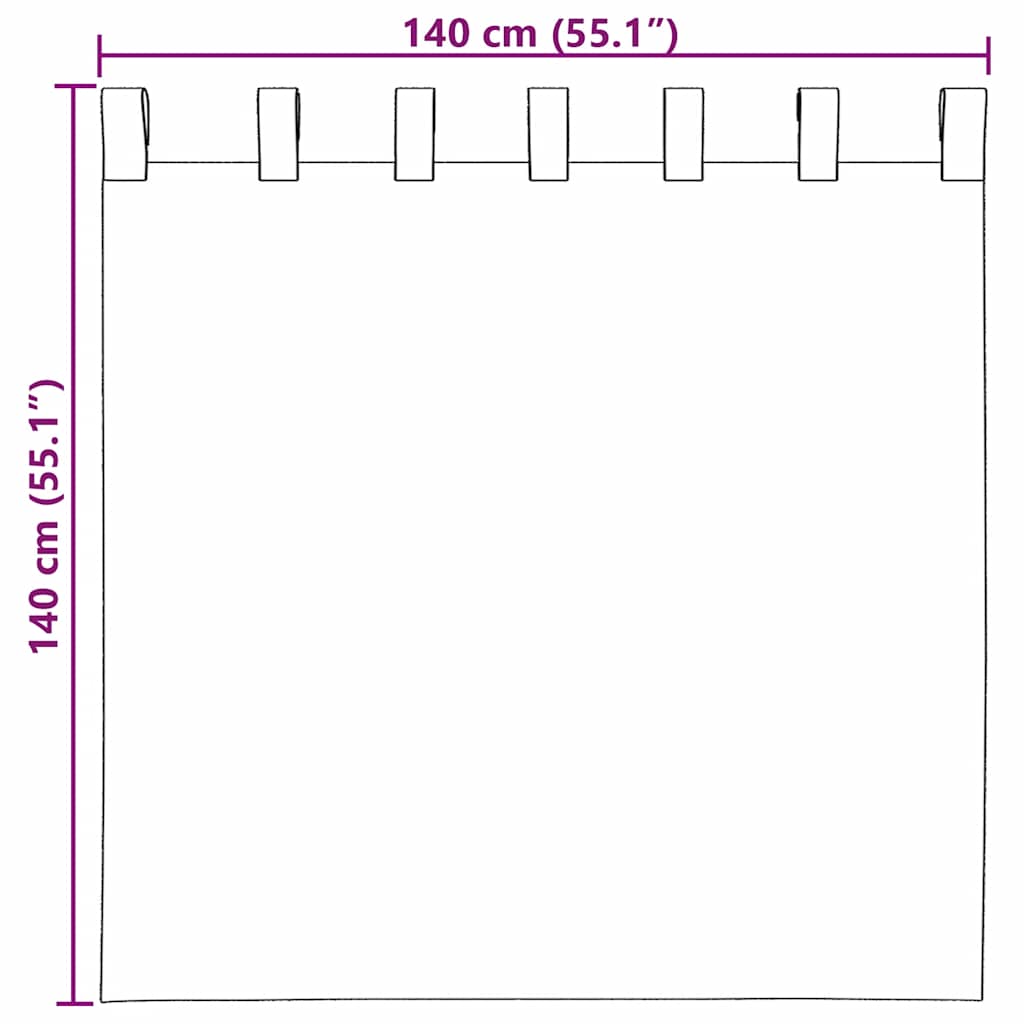 vidaXL Voile Vorhänge mit Schlaufen 2 Stk. Gelb 140x140 cm