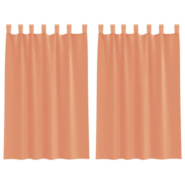 vidaXL Voile Vorhänge mit Schlaufen 2 Stk. Terrakottarot 140x175 cm