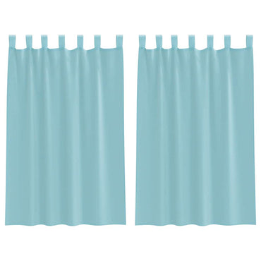 vidaXL Rideaux voiles à œillets 2 pcs Turquoise 140x175 cm
