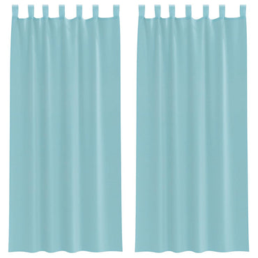 vidaXL Rideaux voilages avec boucles 2 pcs Turquoise 140x225 cm