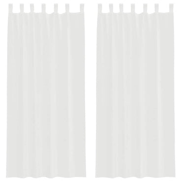 vidaXL Rideaux voilages à pattes 2 pcs Blanc 140x225 cm