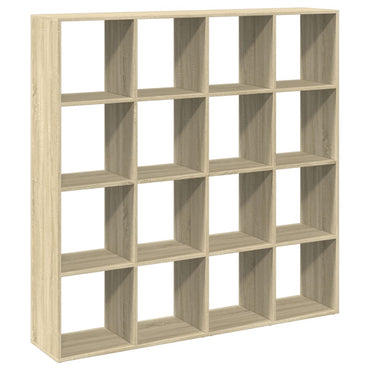 vidaXL Bücherregal Sonoma-Eiche 137,5x29x137,5 cm Holzwerkstoff