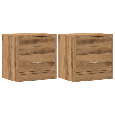 vidaXL Nachttische 2 Stk. Artisan-Eiche 40x30x40 cm Holzwerkstoff