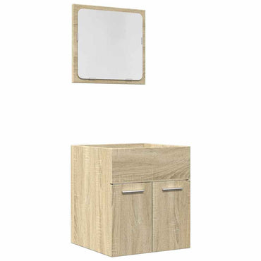 vidaXL Ensemble de meubles de salle de bain 2 pièces Aggloméré chêne Sonoma