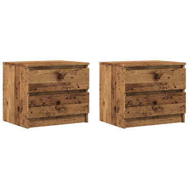 vidaXL Tables de chevet 2 pcs Aspect bois de récupération 50x40x43,5 cm Bois d'ingénierie