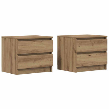 vidaXL Tables de chevet 2 pcs Chêne artisan 50x40x43,5 cm Bois d'ingénierie