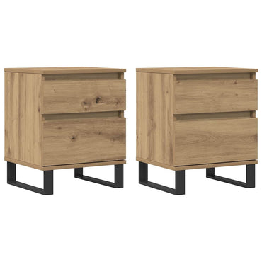 vidaXL Nachttische 2 Stk. Artisan-Eiche 40x35x50 cm Holzwerkstoff