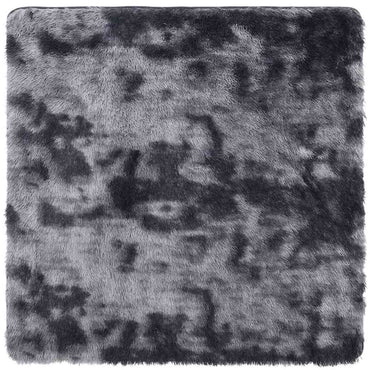 vidaXL Teppich Shaggy Hochflor NAVARRA Dunkelgrau 120x120 cm Polyester