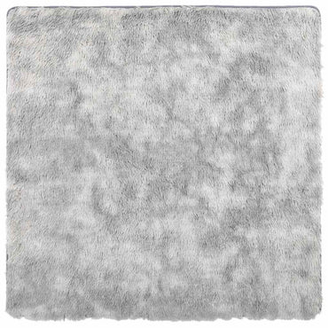 vidaXL Teppich Shaggy Hochflor NAVARRA Silbergrau 160x160 cm Polyester