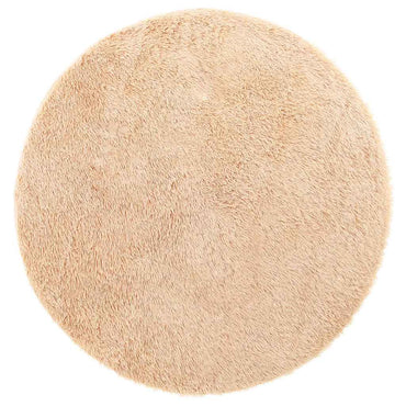 vidaXL Tapis à poils longs Shaggy NAVARRA Beige 100x100 cm Polyester
