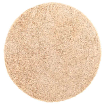 vidaXL Tapis à poils longs Shaggy NAVARRA Beige 160x160 cm Polyester