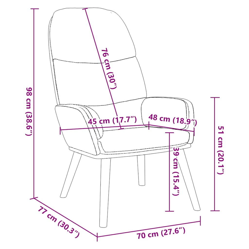 vidaXL Relaxsessel Schwarz Samt