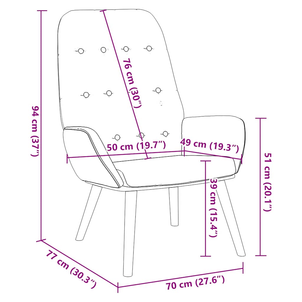 vidaXL Relaxsessel Blau Stoff