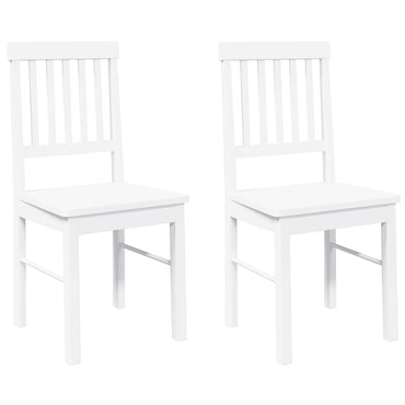 vidaXL Chaises de salle à manger 2 pcs Blanc Bois massif d'hévéa