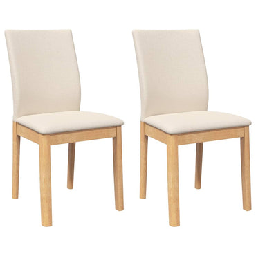 vidaXL Esszimmerstühle mit Kissen 2 Stk. Massivholz Gummibaum