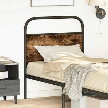 vidaXL Ersatz-Kopfteil Räuchereiche 80 cm Stahl und Holzwerkstoff