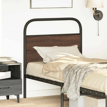 vidaXL Ersatz-Kopfteil Braun Eichen-Optik 75 cm Stahl und Holzwerkstoff