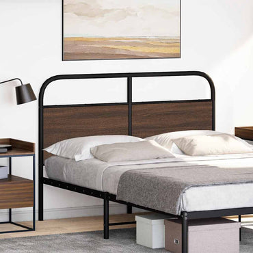 vidaXL Ersatz-Kopfteil Braun Eichen-Optik 140 cm Stahl und Holzwerkstoff