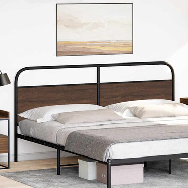 vidaXL Ersatz-Kopfteil Braun Eichen-Optik 180 cm Stahl und Holzwerkstoff