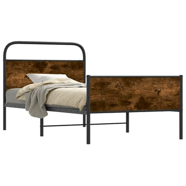 vidaXL Bettgestell ohne Matratze 100x190 cm Sonoma-Eiche Holzwerkstoff