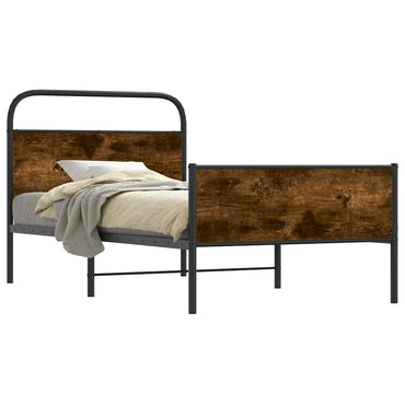 vidaXL Cadre de lit sans matelas 100x200 cm Chêne Sonoma Bois d'ingénierie