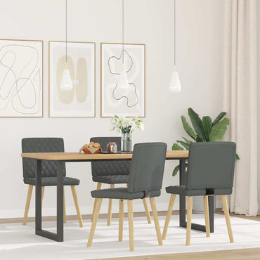 vidaXL Esszimmerstühle 4 Stk. Dunkelgrau Stoff