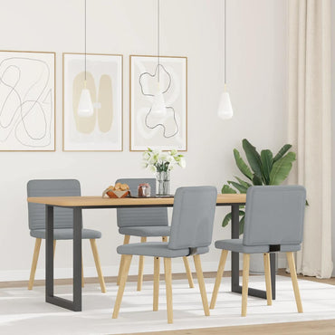 vidaXL Esszimmerstühle 4 Stk. Hellgrau Stoff