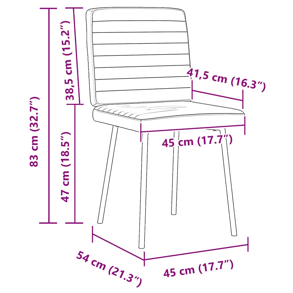vidaXL Chaises de salle à manger 4 pcs Similicuir blanc