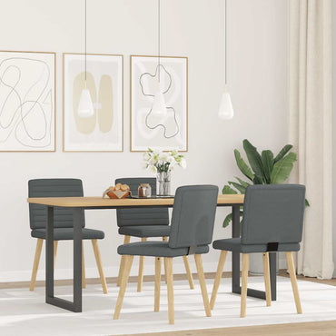 vidaXL Esszimmerstühle 4 Stk. Dunkelgrau Stoff