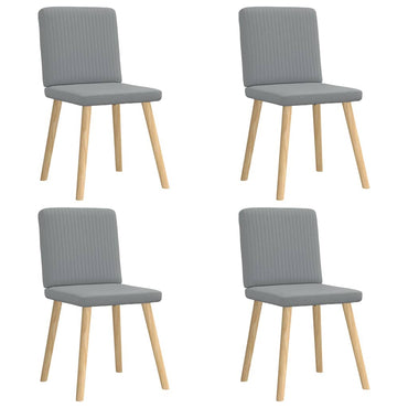 vidaXL Chaises de salle à manger 4 pcs Tissu Gris clair