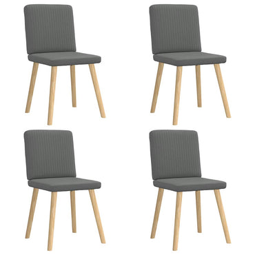 vidaXL Esszimmerstühle 4 Stk. Dunkelgrau Stoff