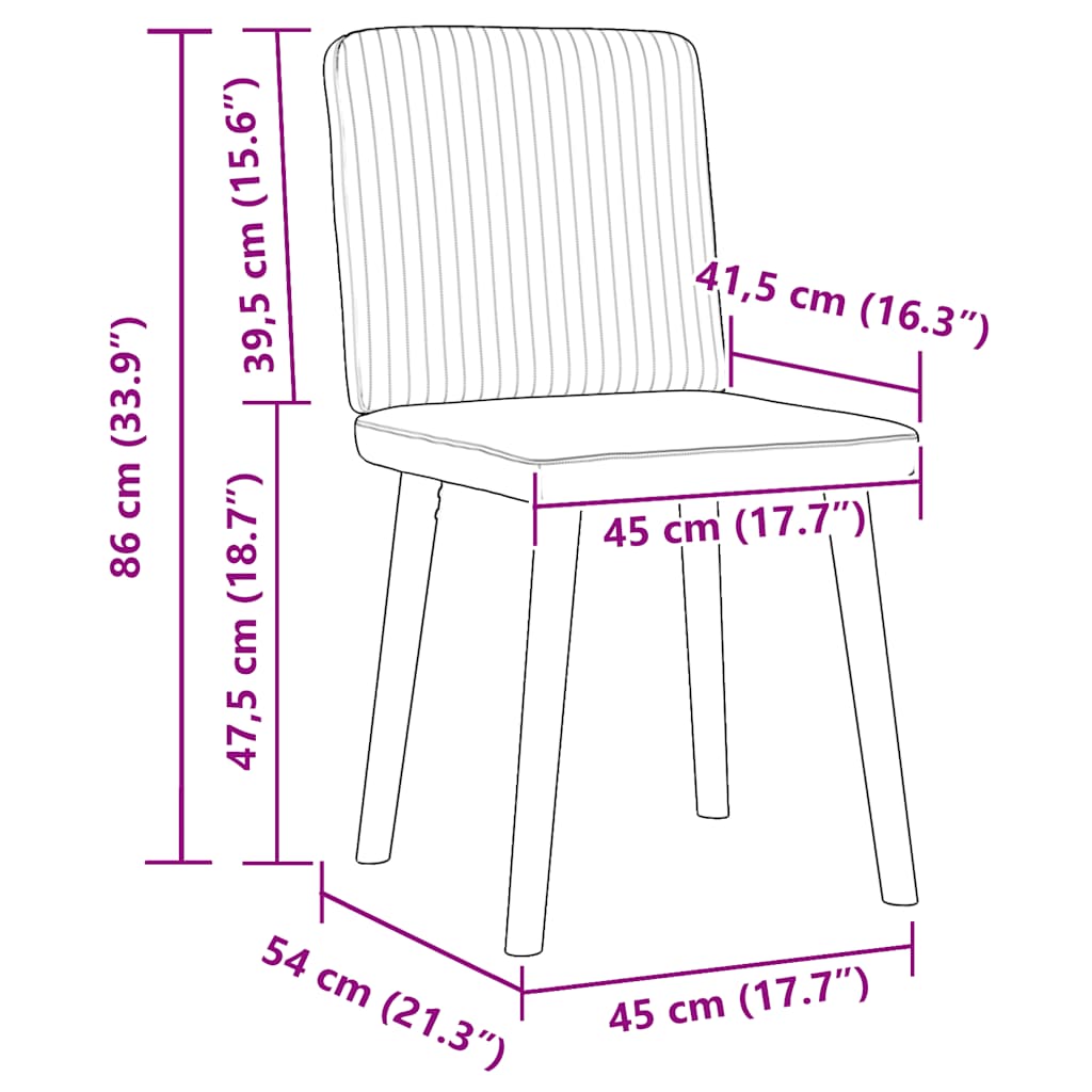 Esszimmerstühle 4 Stk. Dunkelbraun Stoff