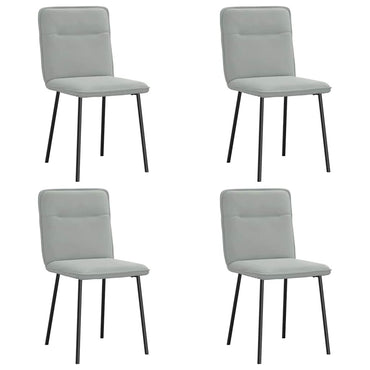 vidaXL Chaises de salle à manger 4 pcs Velours Gris clair