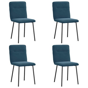 vidaXL Esszimmerstühle 4 Stk. Blau Samt