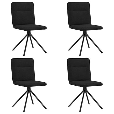 vidaXL Chaises de salle à manger 4 pcs Tissu noir
