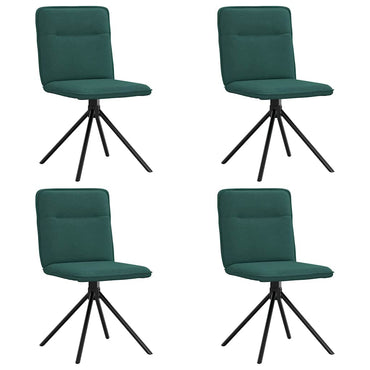vidaXL Chaises de salle à manger 4 pcs Vert foncé Tissu