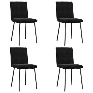 vidaXL Esszimmerstühle 4 Stk. Schwarz Samt