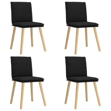 vidaXL Esszimmerstühle 4 Stk. Schwarz Stoff