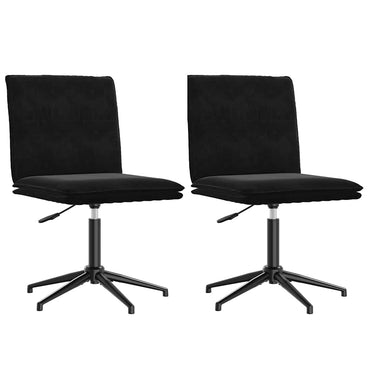 vidaXL Esszimmerstühle 2 Stk. Schwarz Samt