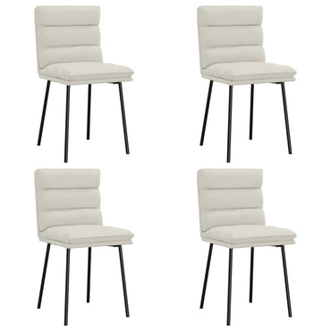 vidaXL Esszimmerstühle 4 Stk. Creme Samt