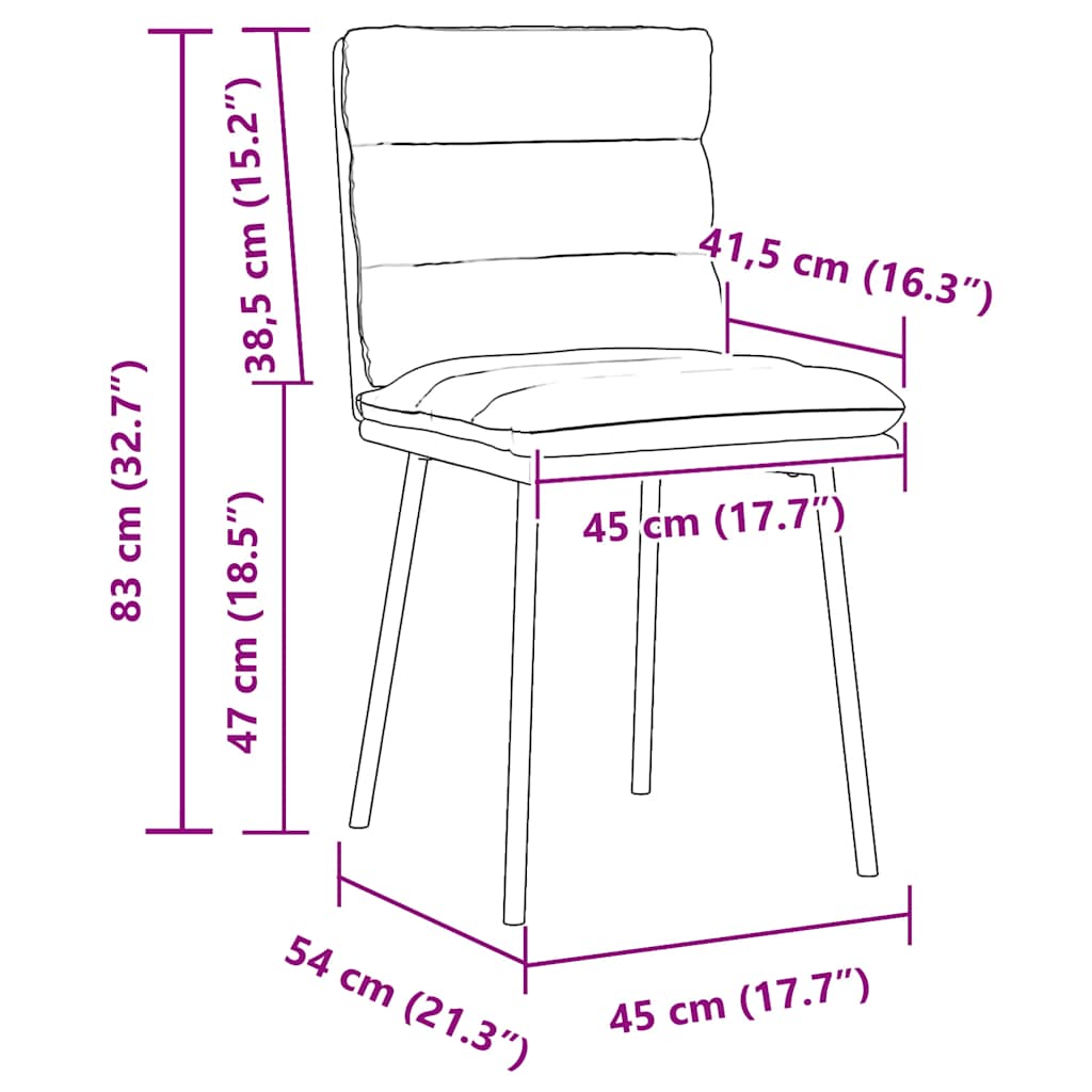 vidaXL Esszimmerstühle 4 Stk. Creme Samt