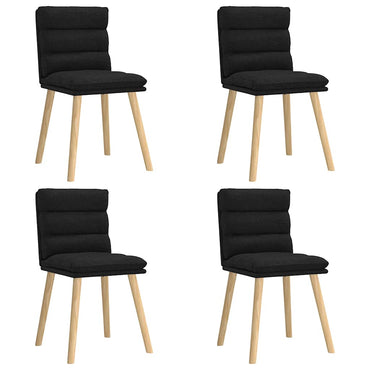 vidaXL Esszimmerstühle 4 Stk. Schwarz Stoff