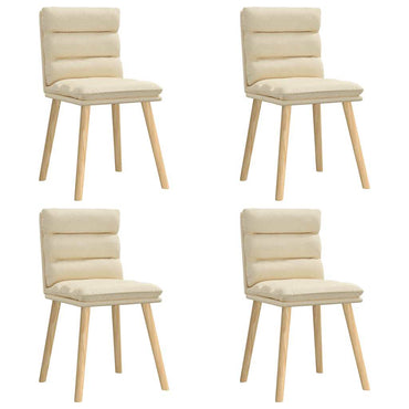 vidaXL Esszimmerstühle 4 Stk. Creme Stoff