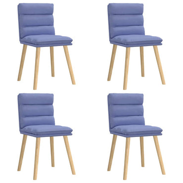 vidaXL Esszimmerstühle 4 Stk. Jeansblau Stoff