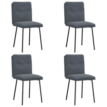 vidaXL Chaises de salle à manger 4 pcs Velours gris foncé