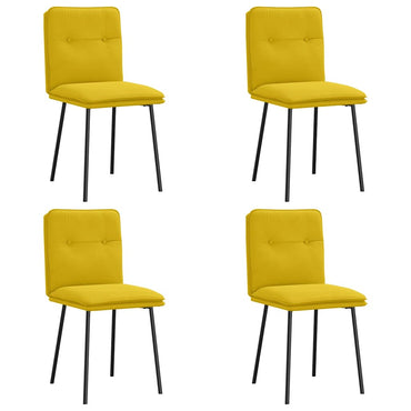 vidaXL Esszimmerstühle 4 Stk. Gelb Samt