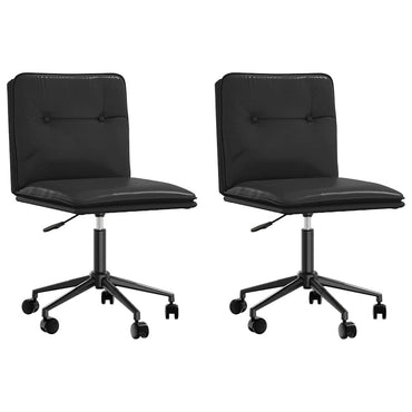 vidaXL Esszimmerstühle 2 Stk. Schwarz Kunstleder